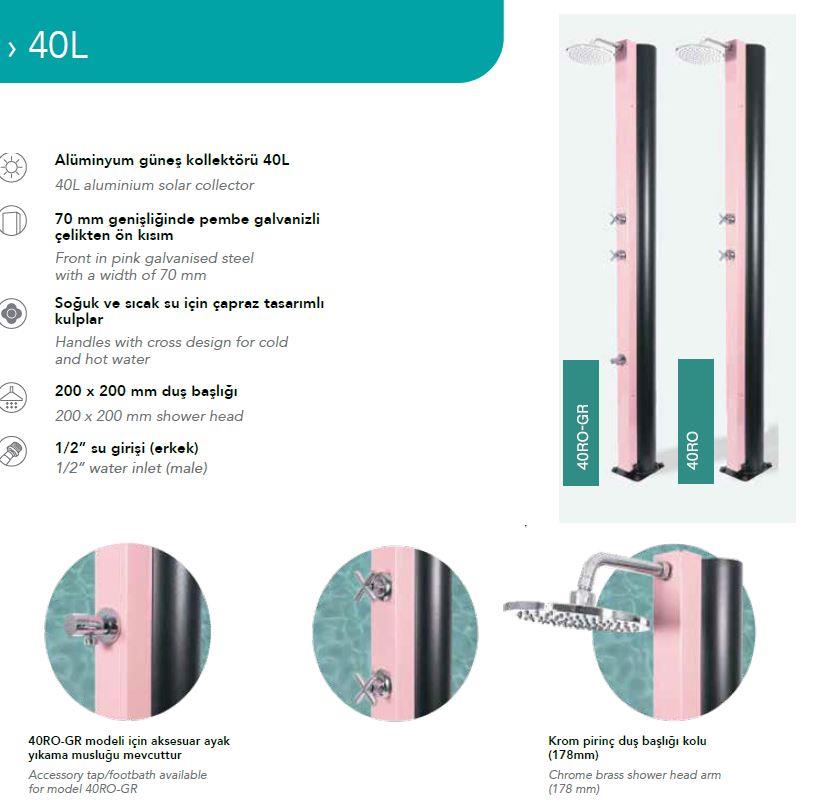 CRM 40L Havuz Duşu